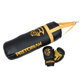 Kit Luva de Boxe e Muay Thai + Saco de Pancadas Pretorian Infantil
