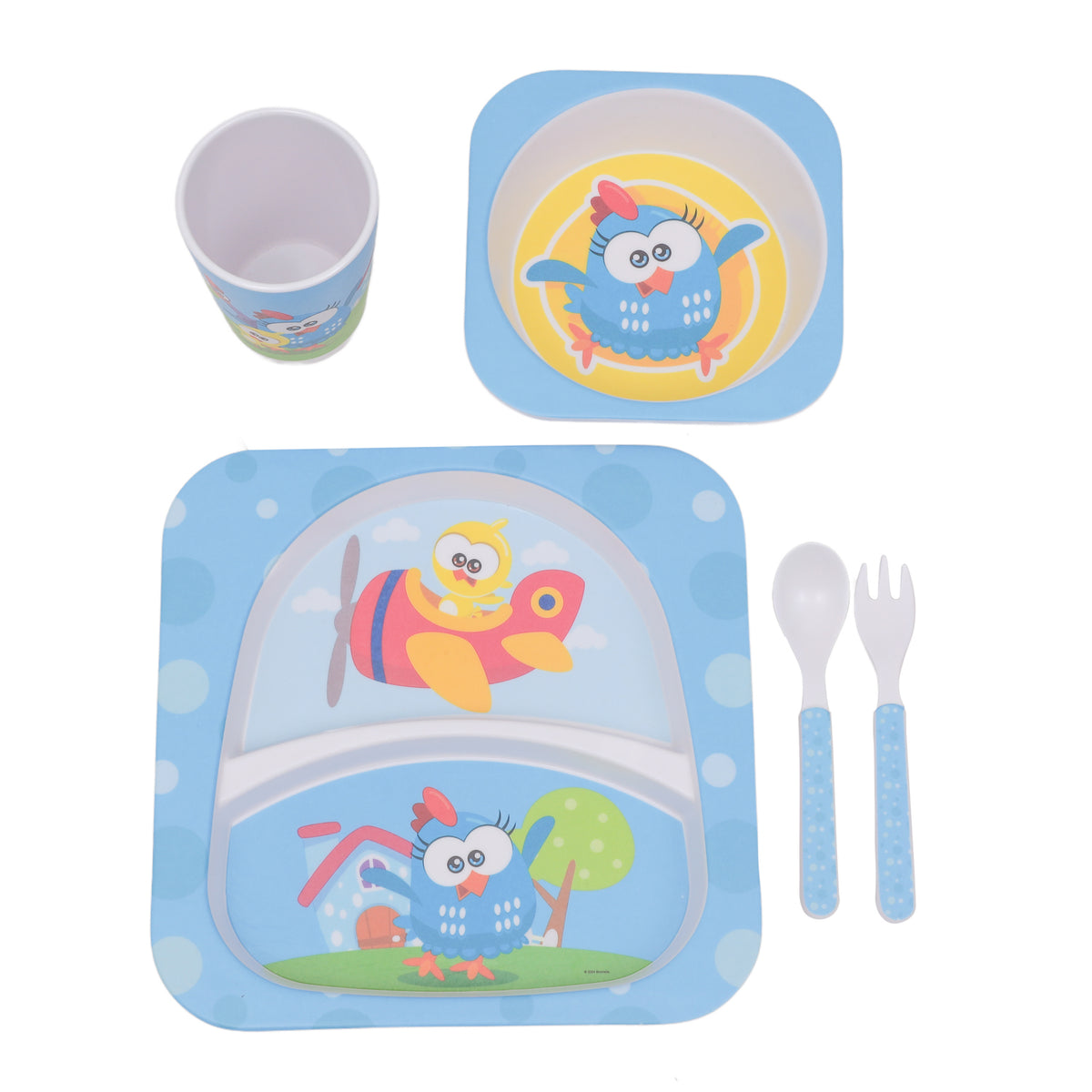 Kit Alimentação Infantil 5 Peças Galinha Pintadinha