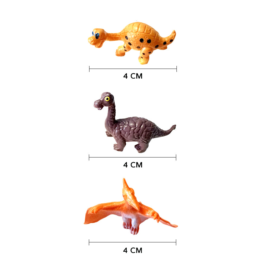 Coleção Mundo Animal Dinossauros -10 bichinhos sortidos - Ebn Kids